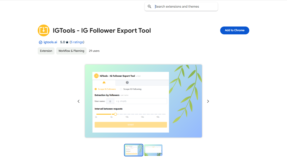 igtools - IG Follower Export Tool